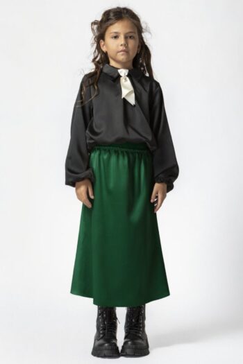 Φούστα μακρη πράσινο χρώμα - Image 2