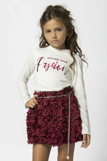 Φούστα με 3D λουλούδια - Image 1