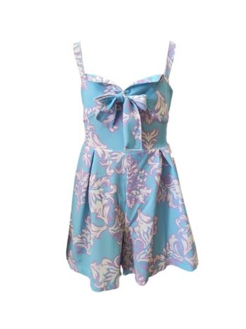 Ολόσωμο σορτς φλοραλ γαλάζιο - Image 1