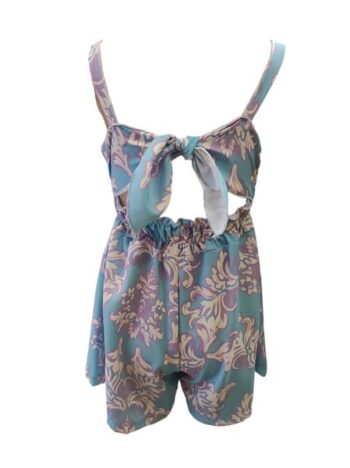 Ολόσωμο σορτς φλοραλ γαλάζιο - Image 2