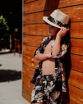 Πουκάμισο allover print black hawai - Image 1