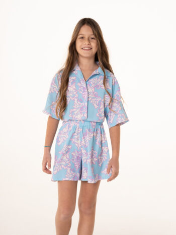 Πουκάμισο-κροπ γαλάζιο - Image 3