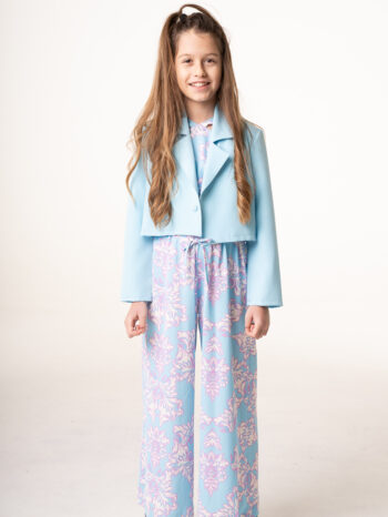 Σακάκι Crop Γαλάζιο GNS708 - Image 1