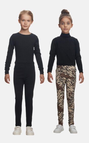 Σετ 2 κολλάν Animal print μαύρο - Image 1