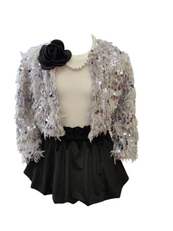 Σετ 3τεμ. Πανωφόρι φούστα και μπλούζα - Image 3