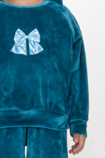 Σετ φόρμα βελούδο - πετρόλ - 2561136 - Image 2