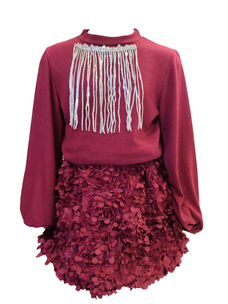 Product Set Foysta Me 3d Louloydia Kai Plekto Mplouzaki Me Krossia Pageta