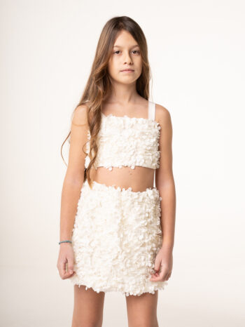 Σετ κροπτοπ φούστα με λουλούδια - Image 5