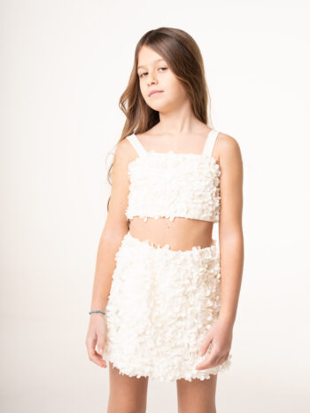 Σετ κροπτοπ φούστα με λουλούδια - Image 6