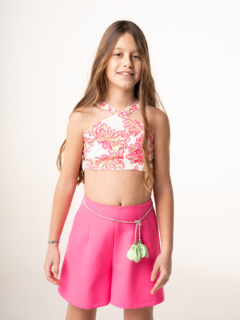 Σετ κροπτοπ με σορτς φουξ - Image 3