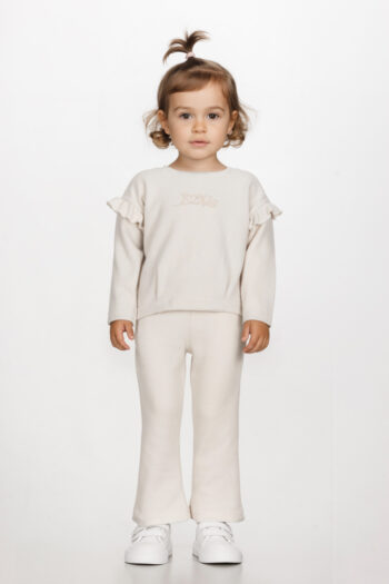 Σετ με παντελόνι καμπάνα Εκρού 2561151 - Image 1