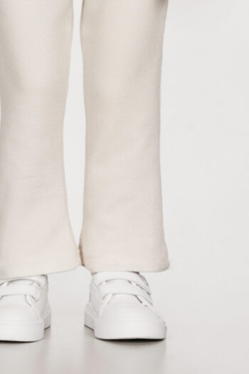 Σετ με παντελόνι καμπάνα Εκρού 2561151 - Image 3