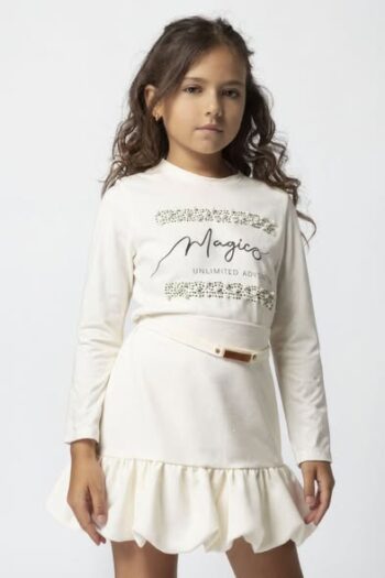 Φουστα με βολάν μπάλου και ζώνη - Image 2