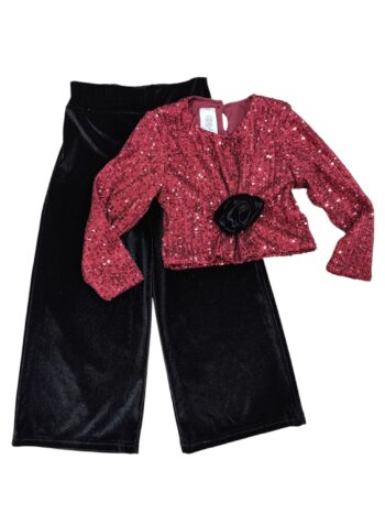 Σετ τοπ με παντελόνι καμπάνα - Image 4