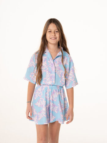 Σορτς φλοραλ γαλάζιο - Image 1