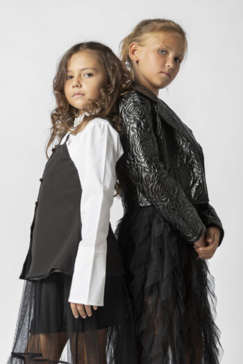 Τουνικ με εντυπωσιακά κουμπιά μαύρο χρώμα - Image 4