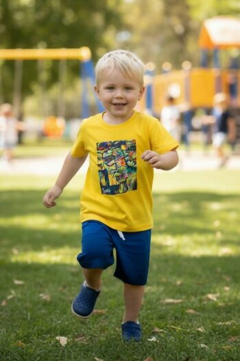 Σετ με Σορτς κίτρινο - Image 1