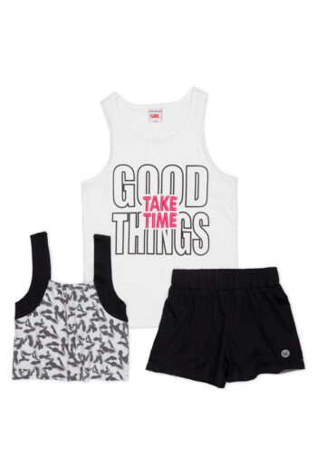 Σετ 3 τεμ.2 μπλούζες με σορτς 36-8448 - Image 2