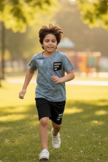 Σετ 3 τεμ. μπλούζα με 2 βερμούδες 36-8023 - Image 2