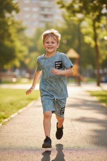 Σετ 3 τεμ. μπλούζα με 2 βερμούδες 36-8023