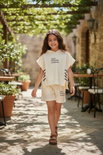 Σετ μπλούζα oversized με σορτς 35-8460 - Image 1