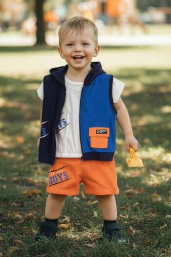 Σετ 3 τεμαχίων με γιλέκο 100%cotton - Image 3