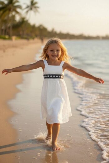 Φόρεμα Λευκο με μαργαρίτες - Image 3