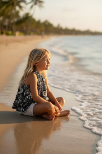 Σετ με κεντημένο τοπάκι και σορτς - Image 3