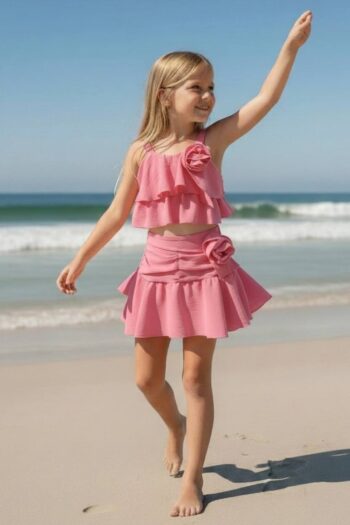 Σετ top με βολάνακια και Φούστα - Image 1