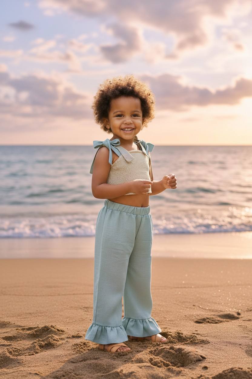 Σετ μέντα χρώμα τοπάκι με παντελόνι