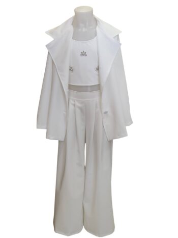 Κοστούμι λευκο χρώμα Σακάκι και παντελόνι - Image 6