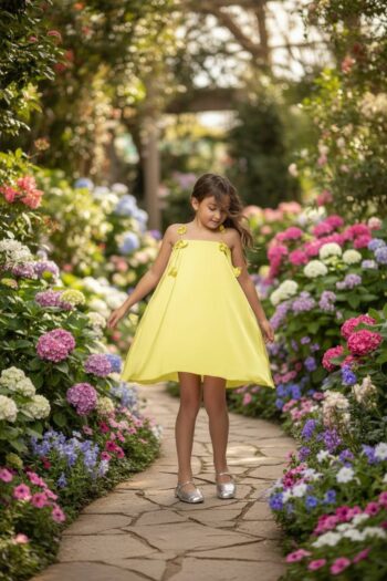 Σατέν φόρεμα με λουλούδια - Image 2