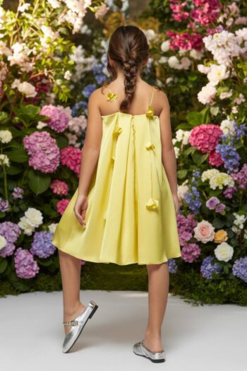 Σατέν φόρεμα με λουλούδια - Image 3