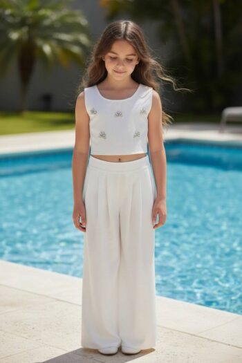 Κοστούμι λευκο χρώμα Σακάκι και παντελόνι - Image 2