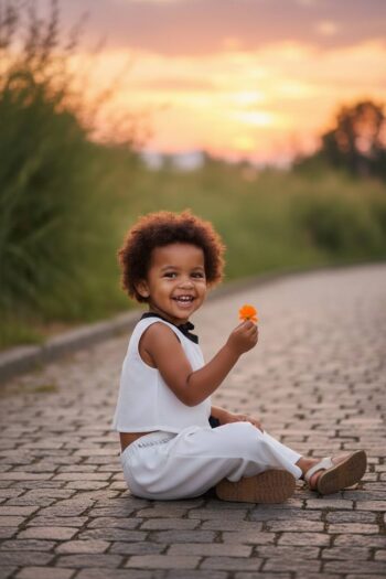 Σετ λευκού παντελόνι με τοπάκι με αίνιγμα στη πλάτη.  - Image 2