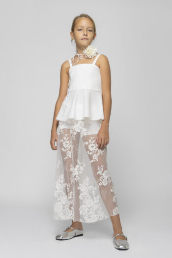 Σετ τουνικ με φούστα δαντέλα με σορτς από κάτω - Image 1