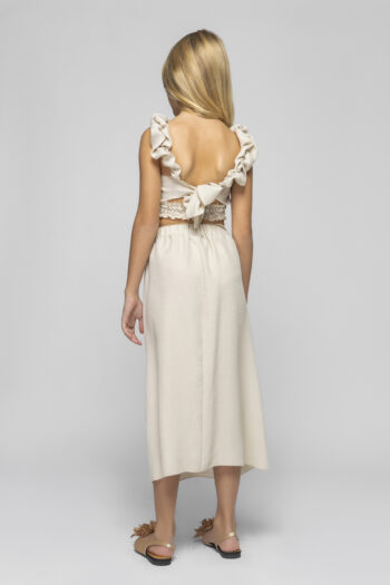 Σετ τοπ με λουλούδι και φούστα - Image 1