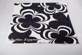 Black & white bloom πετσέτα - Image 3