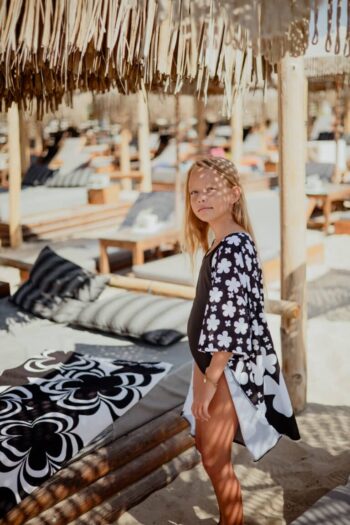 Σετ μπικίνι Black&white Bloom με έναν ώμο - Image 6