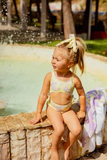 Ολόσωμο μαγιό με φιόγκους Lemon Bloom - Image 4