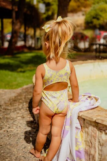 Ολόσωμο μαγιό με φιόγκους Lemon Bloom - Image 3