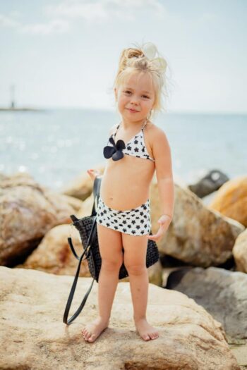 Σετ μπικίνι με λουλούδι Black & white Bloom - Image 2