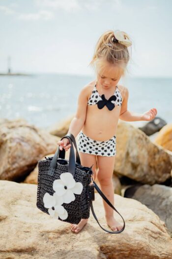 Σετ μπικίνι με λουλούδι Black & white Bloom